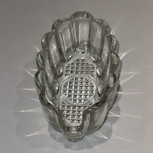 Vintage Princess House Clear Glass Spoon Fork Utensil Holder Buffet 5" Silverwar